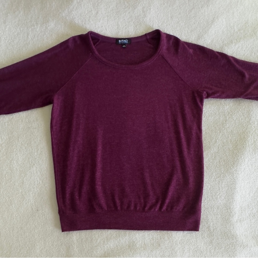 buffalo david bitton ★ women's long sleeve purple top